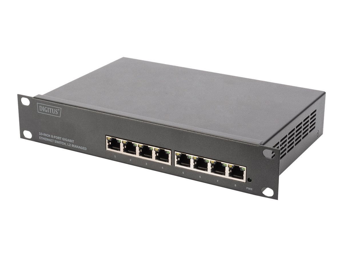 DIGITUS Switch 8-Port  Gigabit          Managed   schwarz