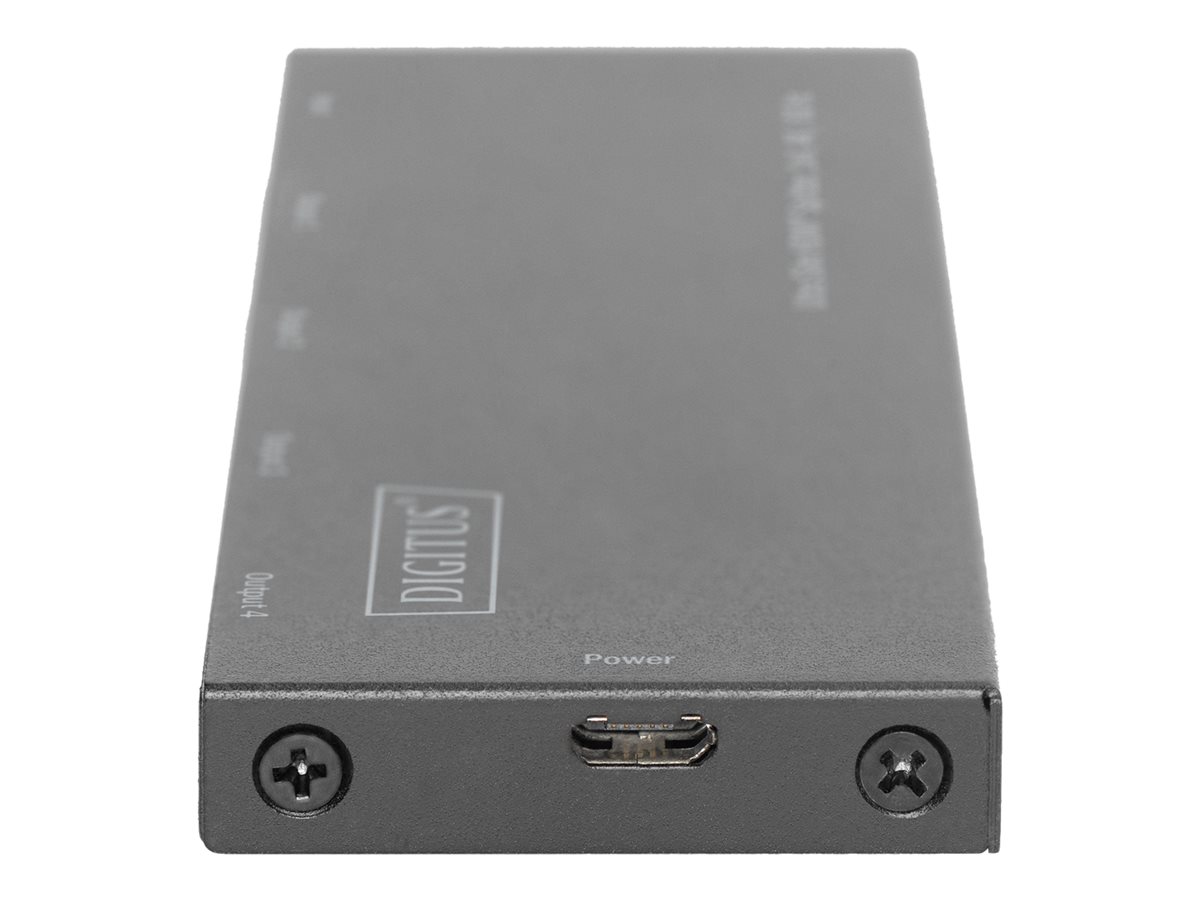 DIGITUS Ultra Slim HDMI Splitter, 1x4, 4K / 60 Hz