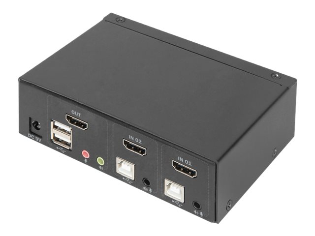 DIGITUS KVM-Switch, 2-Port, Single-Display, 4K, HDMI