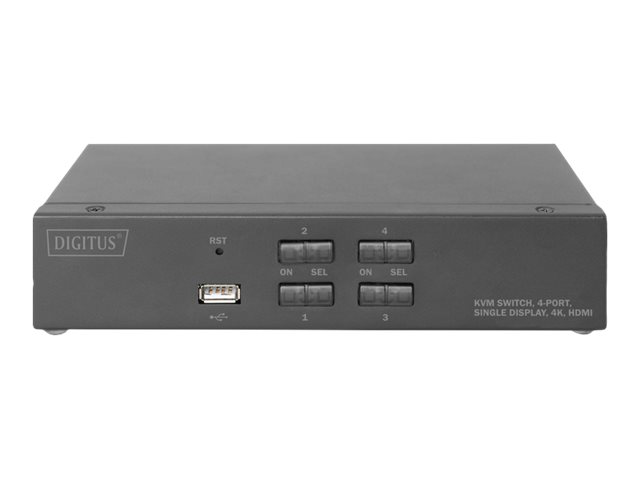DIGITUS KVM Switch, 4-Port, Single-Display, 4K, HDMI