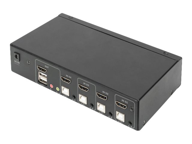 DIGITUS KVM Switch, 4-Port, Single-Display, 4K, HDMI