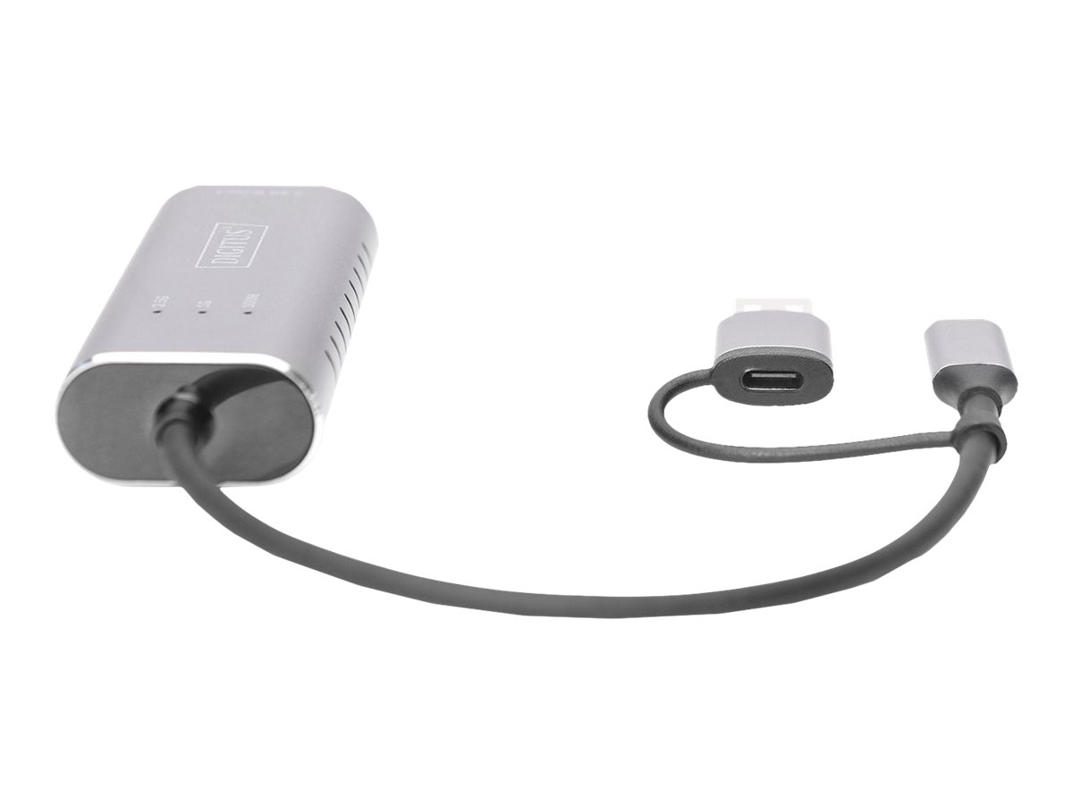 DIGITUS USB Type-C Gigabit Ethernet Adap. 2.5G USB-C+USB A