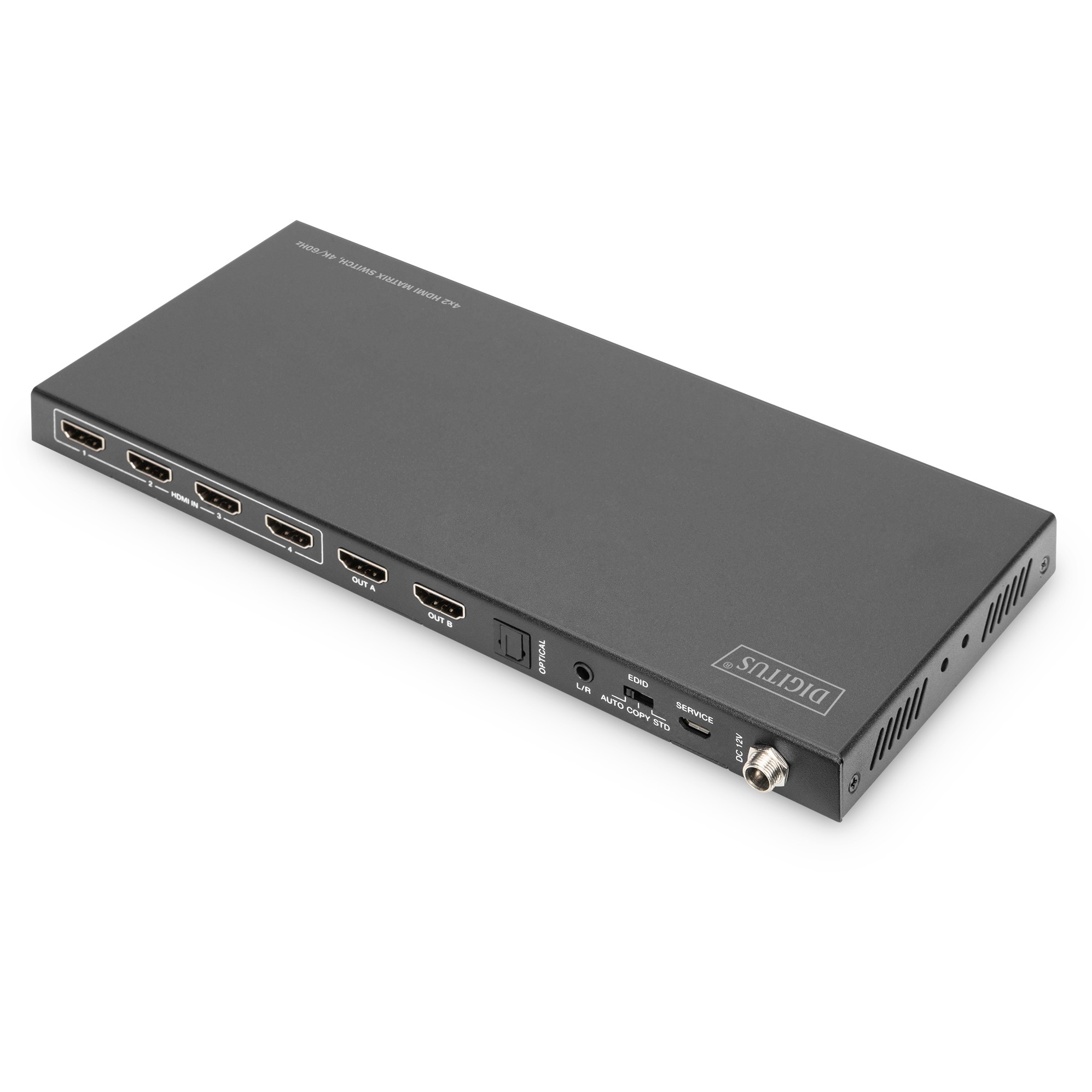DIGITUS 4x2 HDMI Matrix Switch, 4K/60Hz