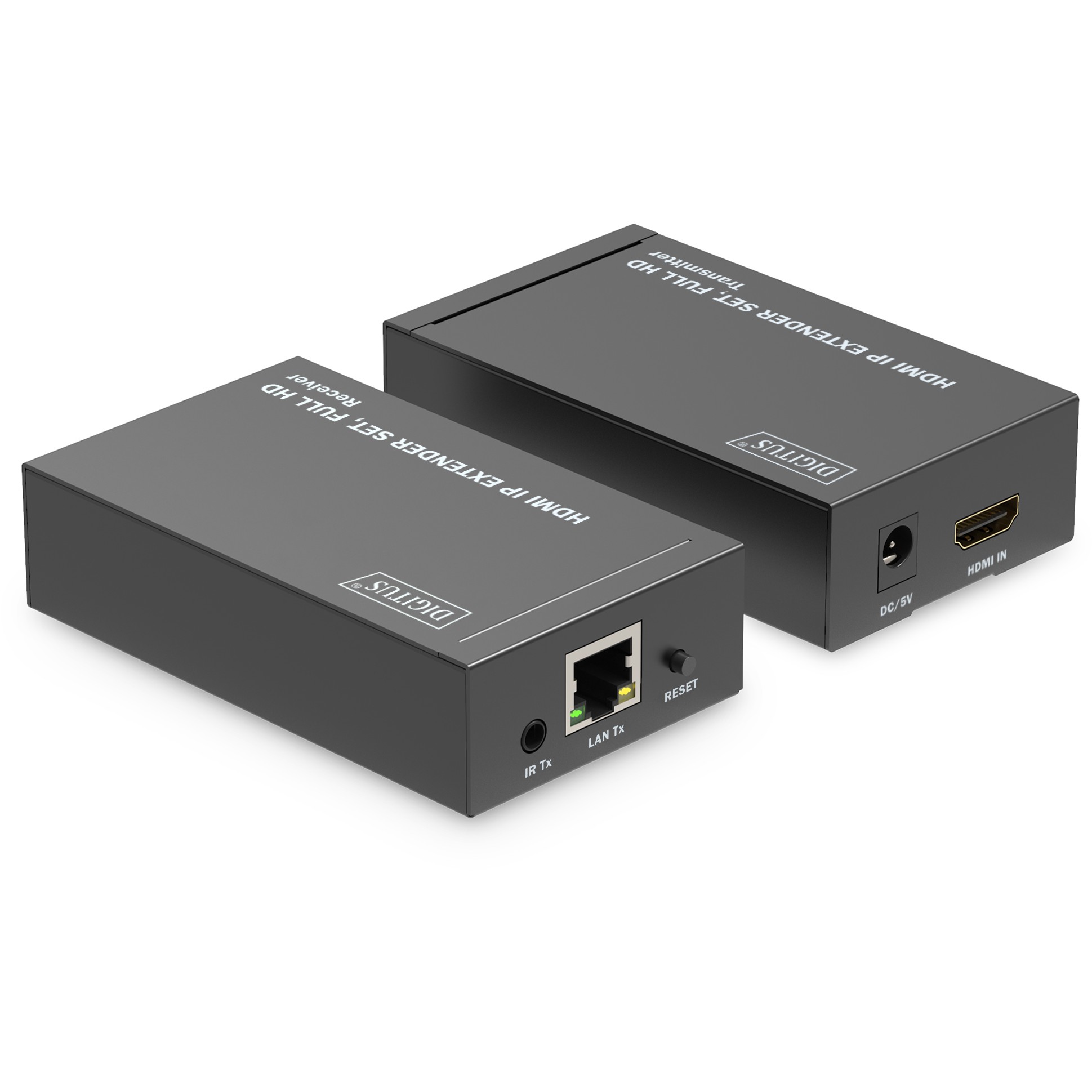 DIGITUS HDMI IP Extender Set HDMI 120m Full HD     schwarz