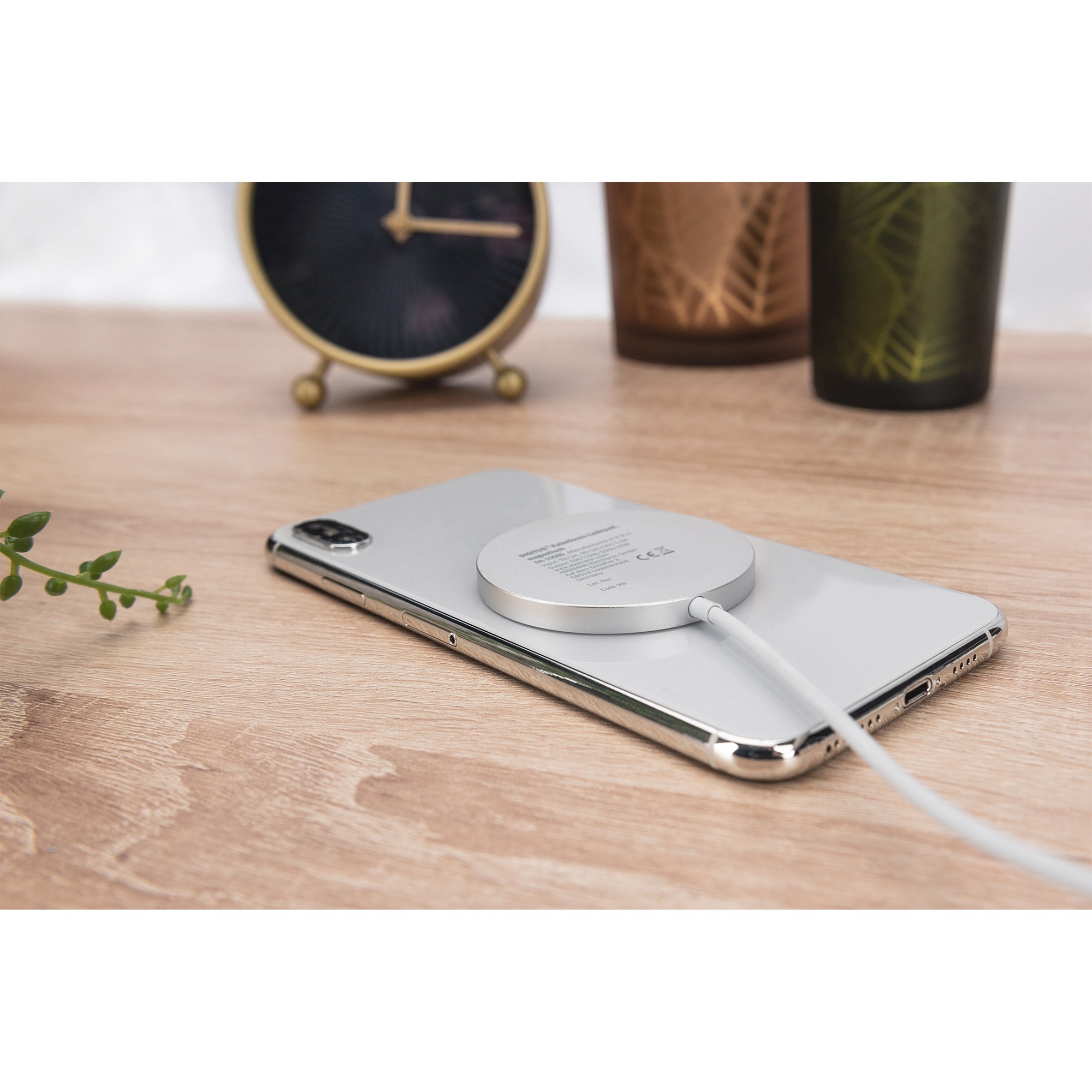 DIGITUS Ladegerät wireless 15W magnetisch für Apple, weiß