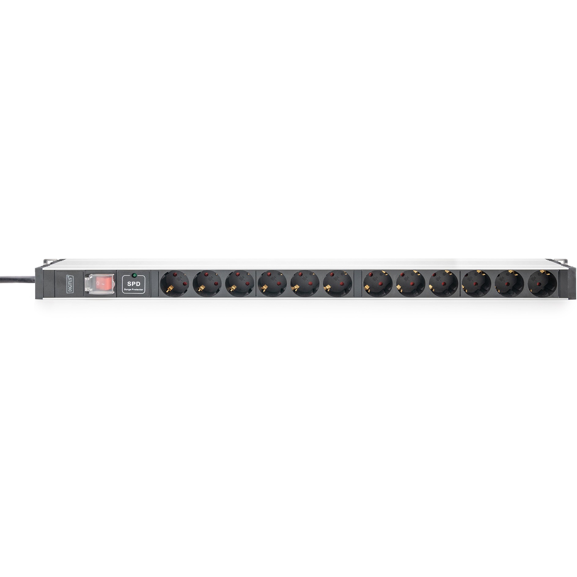 DIGITUS PDU 1HE   12xSchuko 16A Ausgänge 230V/16A schwarz