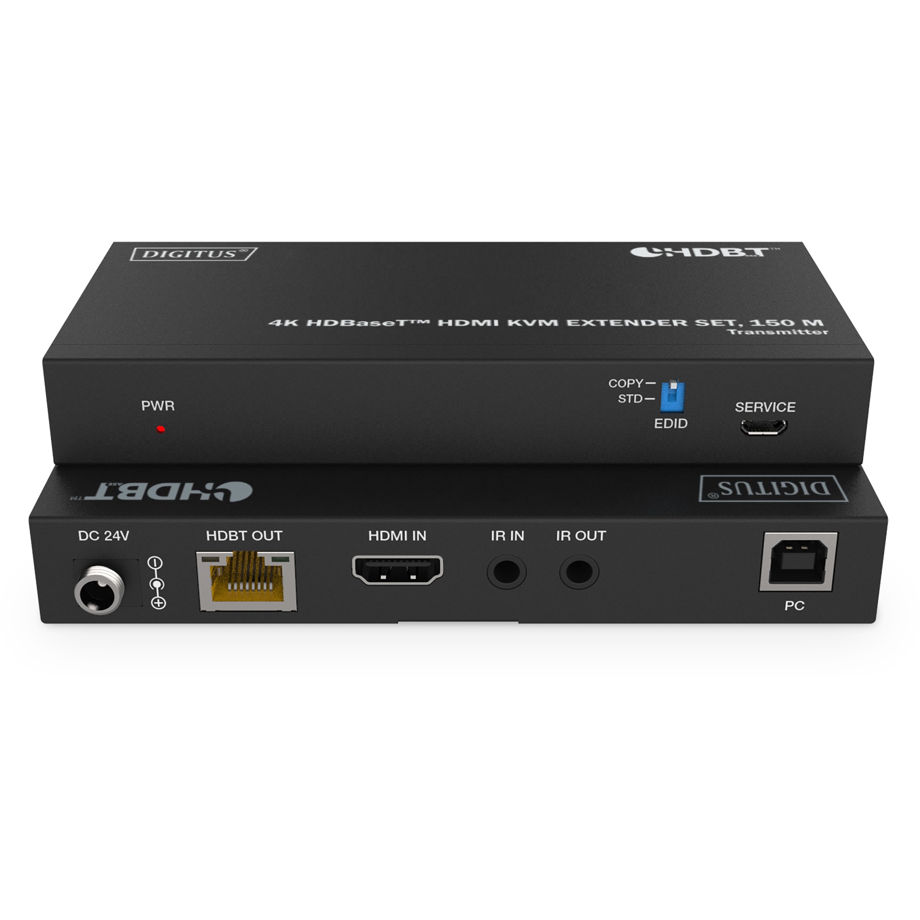 DIGITUS 4K HDBaseT HDMI KVM Extender Set USB 1.1 150m