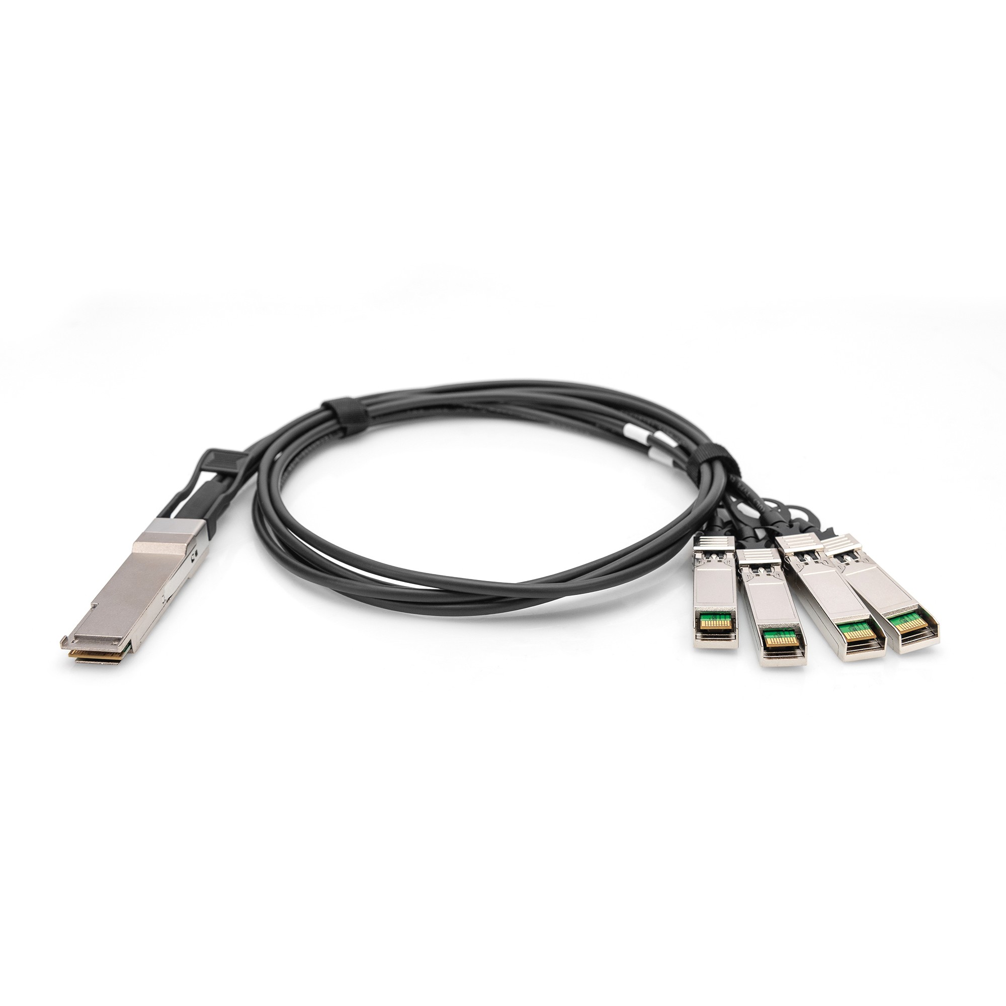 DIGITUS Kabel QSFP+ to 4XSFP+ 40G DAC  3.0m schwarz
