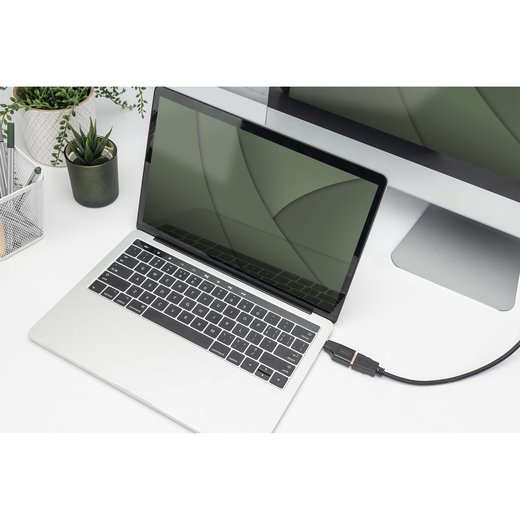 DIGITUS Adapter USB-C St.-> HDMI Bu./  4K/30HZ           5cm