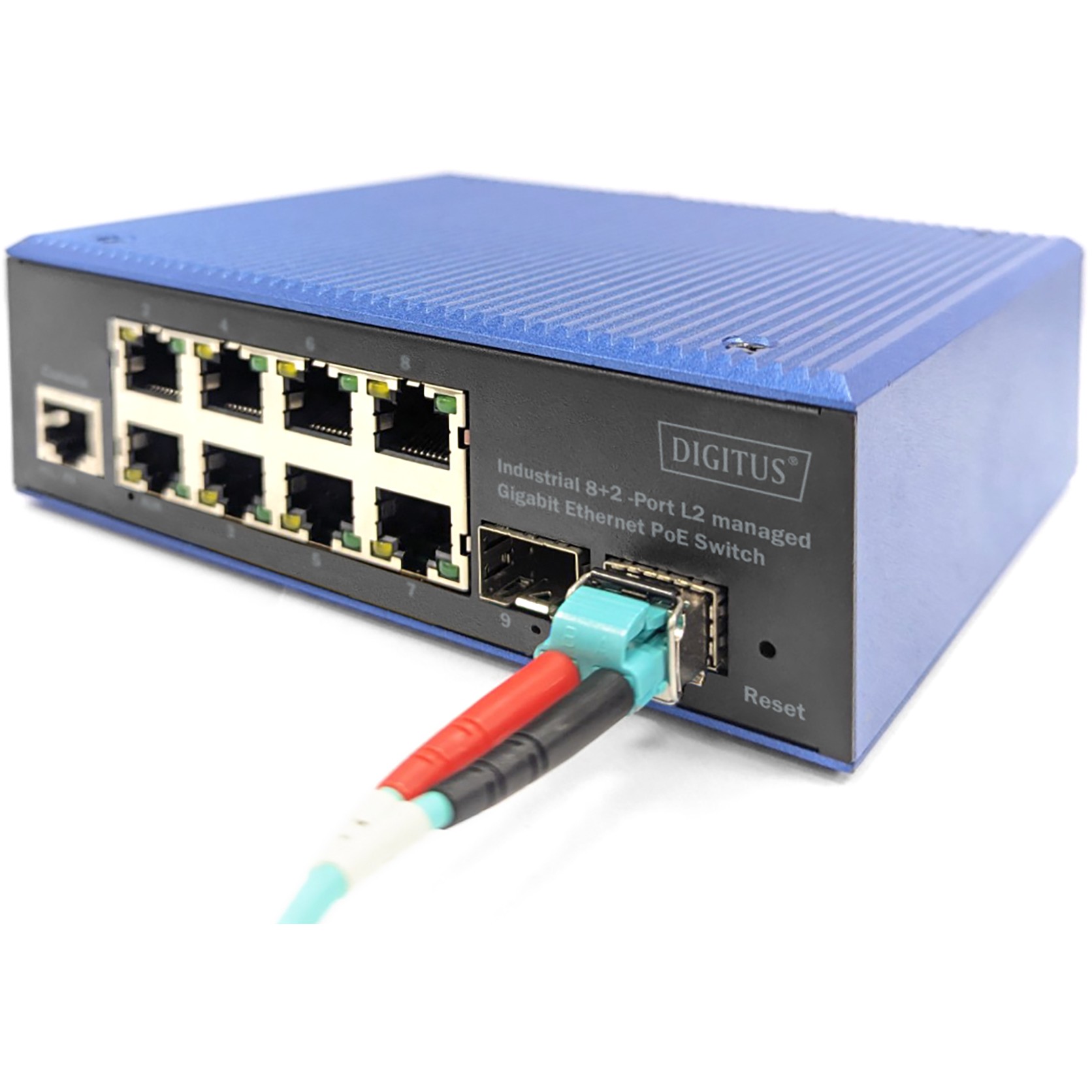 DIGITUS Switch 8+2-Port L2 managed Gigabit Ethernet PoE