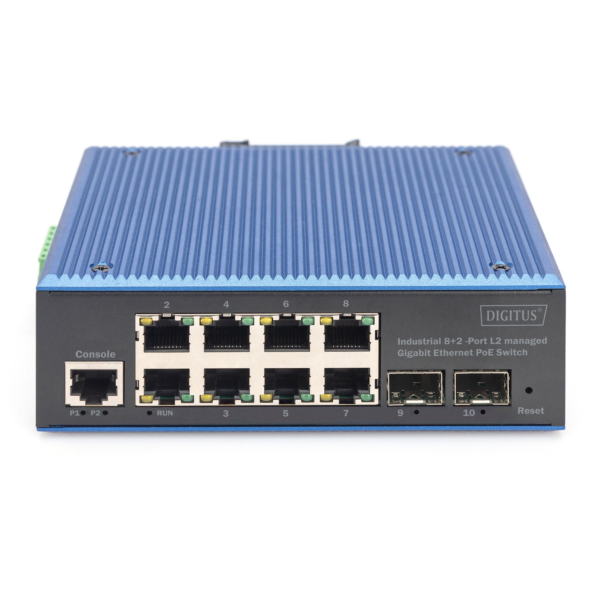 DIGITUS Switch 8+2-Port L2 managed Gigabit Ethernet PoE