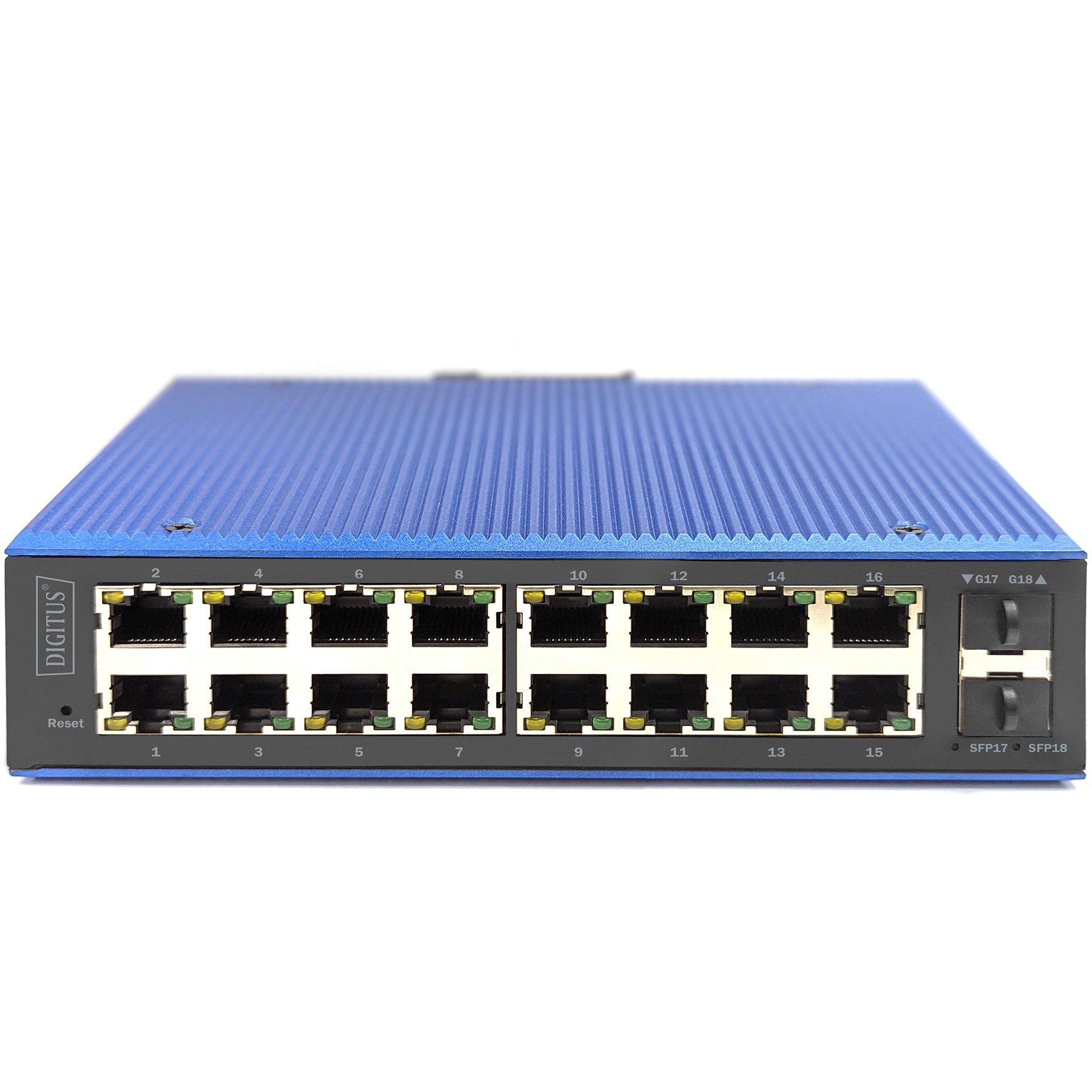 DIGITUS Switch 16+2-Port L2 managed Gigabit Ethernet PoE