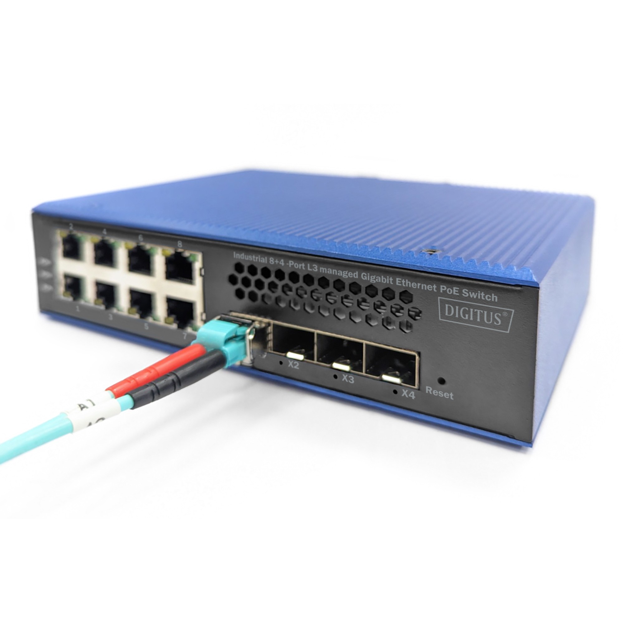 DIGITUS Switch 8 + 4 10G Uplink Port L3 managed Gigabit PoE