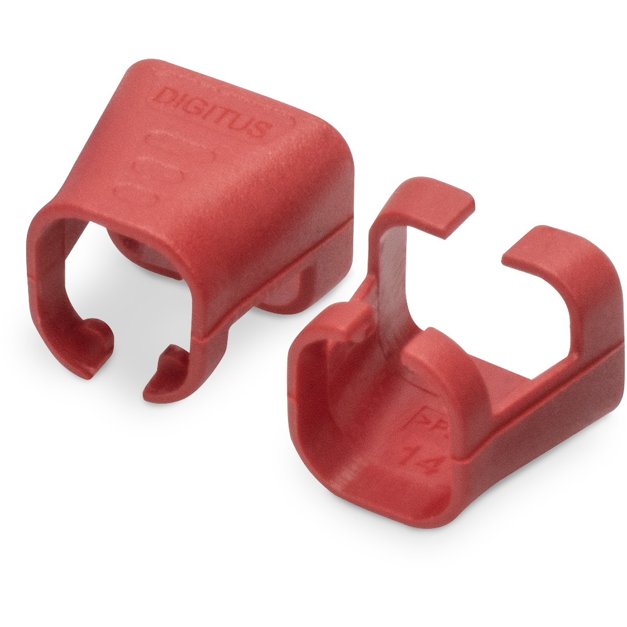 DIGITUS Farbclips für Patchkabel RJ45 100 Stück rot