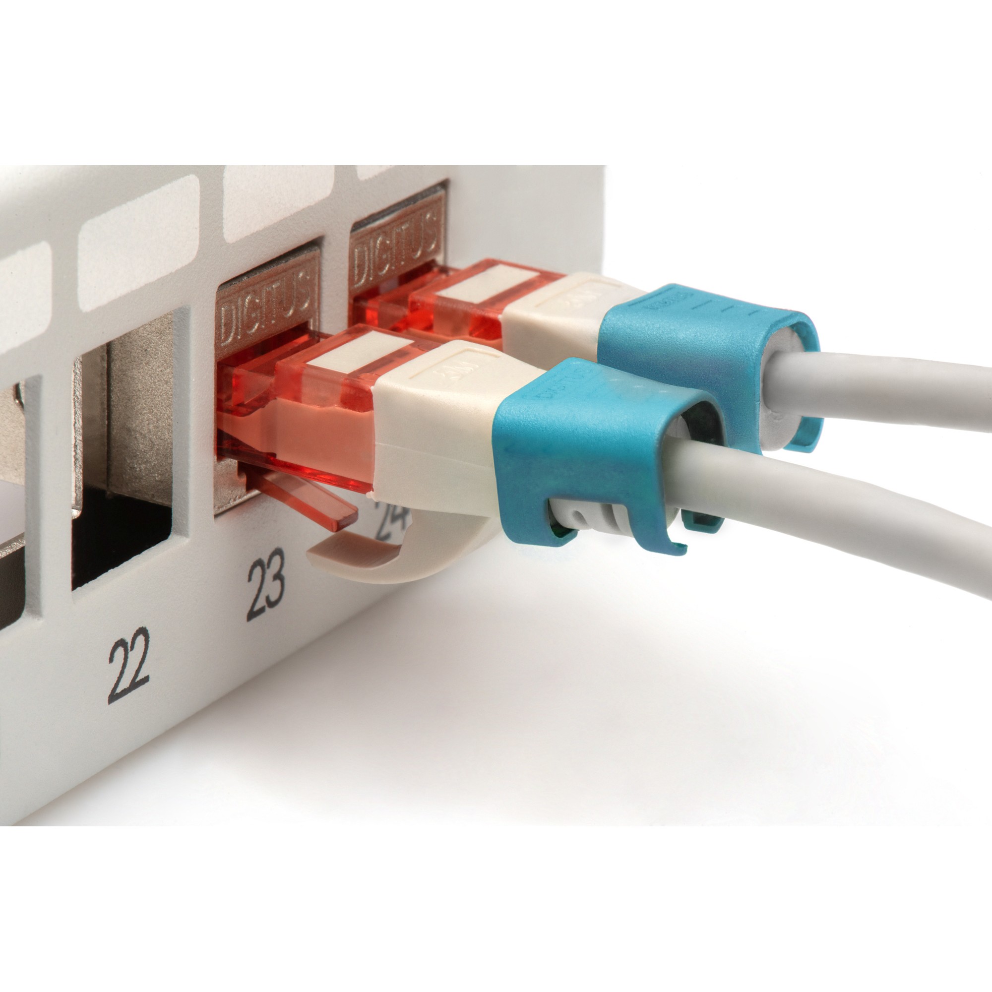 DIGITUS Farbclips für Patchkabel RJ45 100 Stück blau