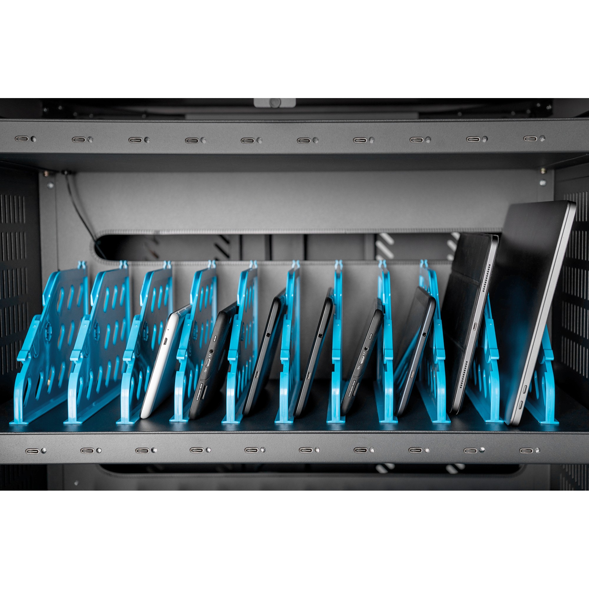 DIGITUS Mob.Ladeschrank Notebooks/Tablets 15,6USB-C 30Pl.sw (Speditionsversand)