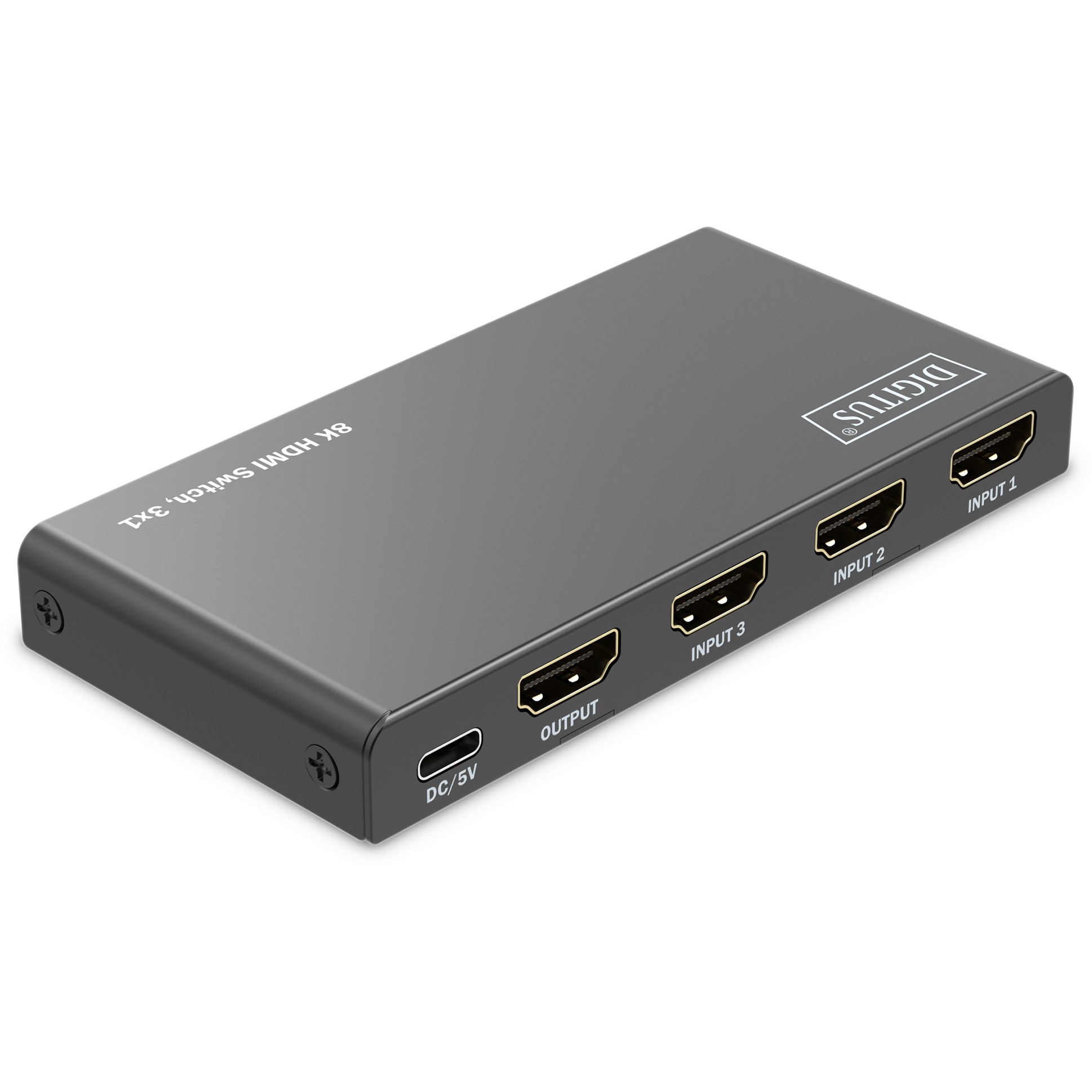 DIGITUS HDMI Switch, 3x1 8K/60Hz HDR, HDCP 2.3