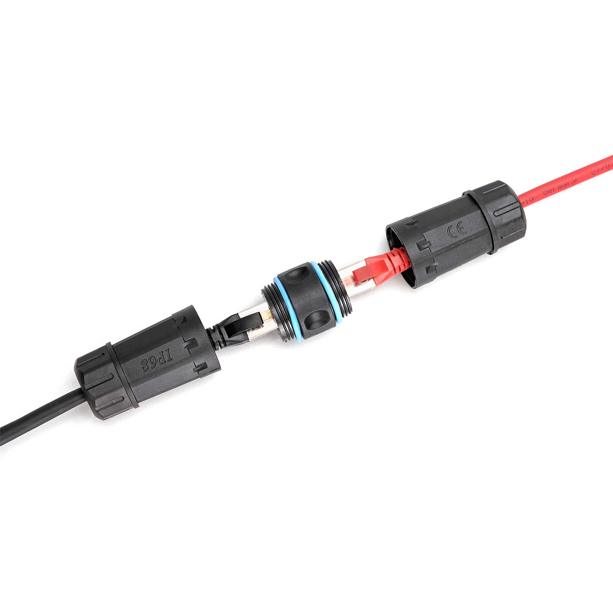 DIGITUS Außenanschluss Patchkabel CAT6A Verbinder RJ45->RJ45