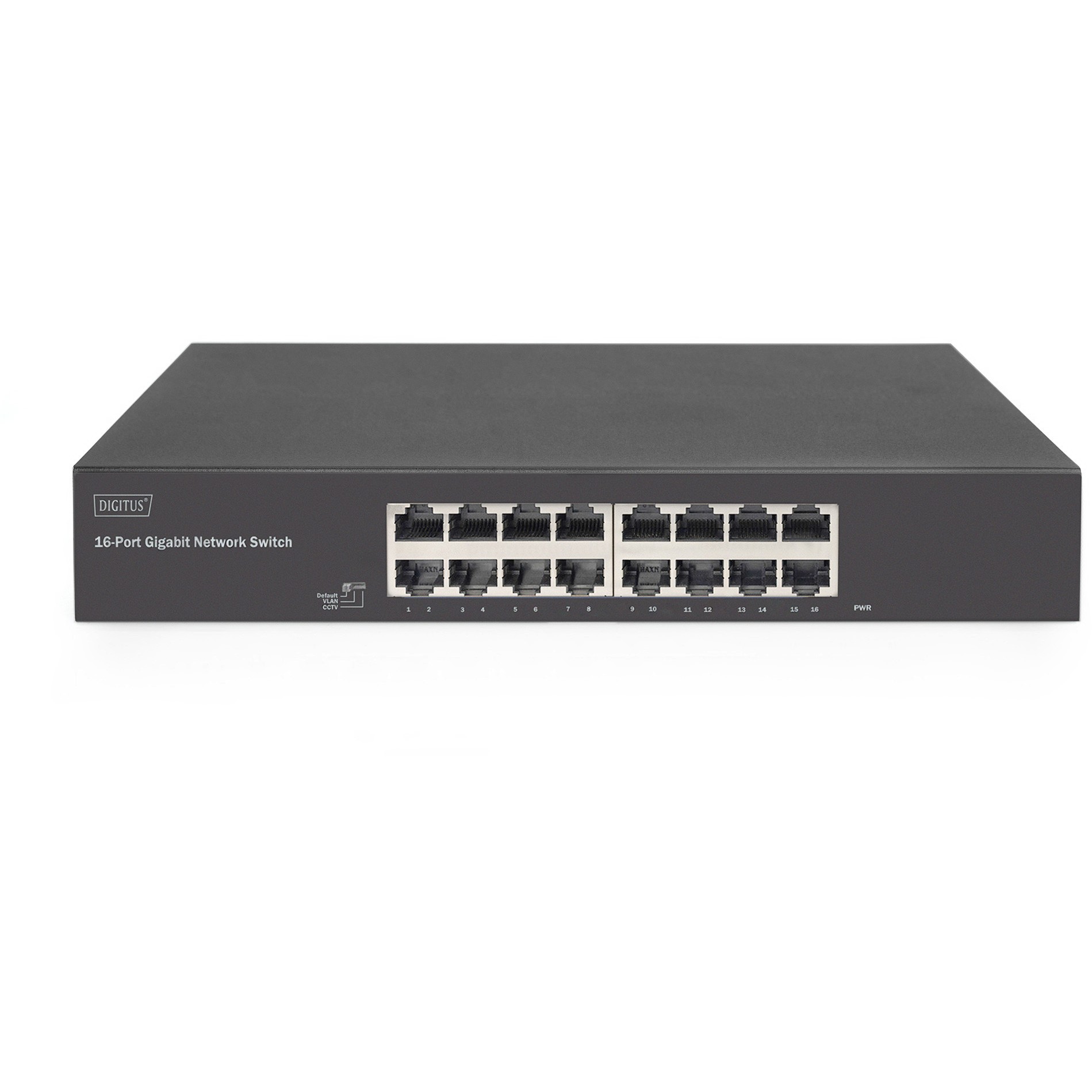 DIGITUS Switch 16-Port Gigabit, 19 unmanaged     schwarz