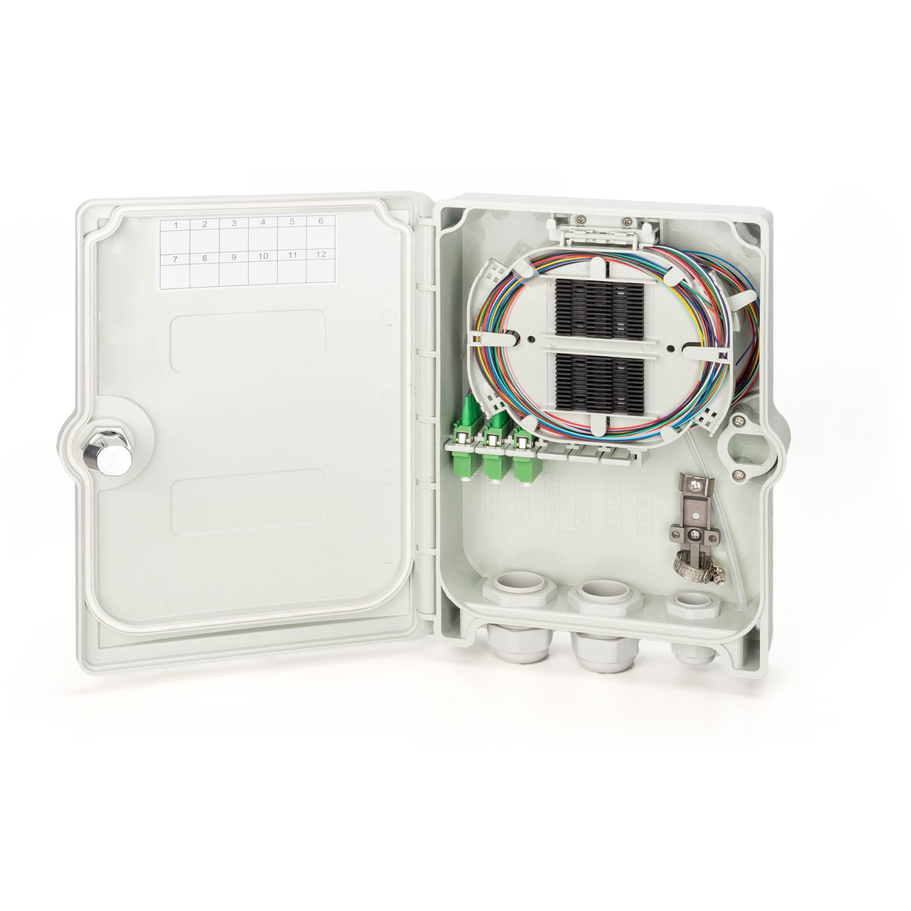 DIGITUS FTTH Box bestückt OS2 12Fasern LC/APC