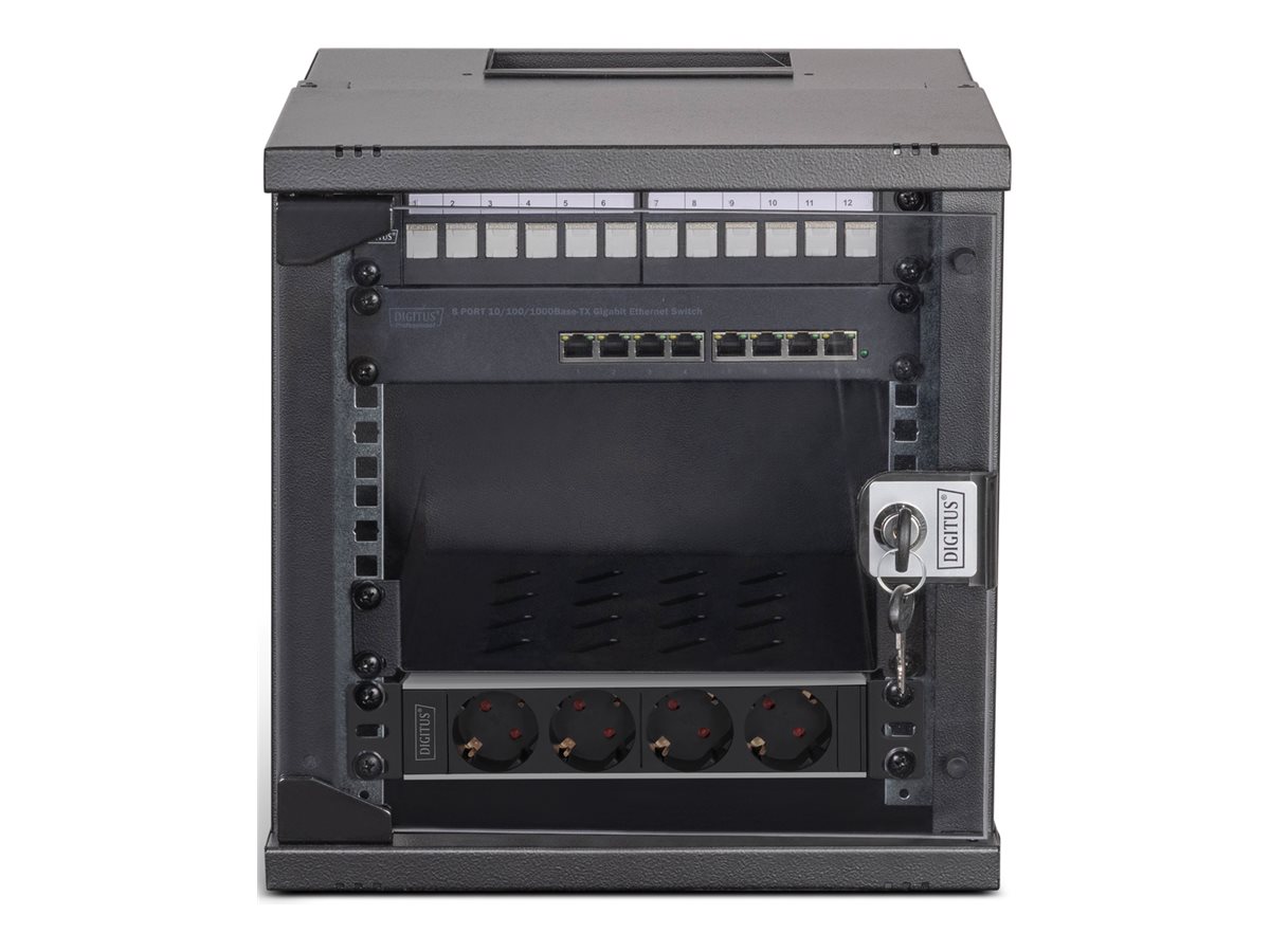 DIGITUS 25,4cm Netzwerk-Set 6HE Wandgehä