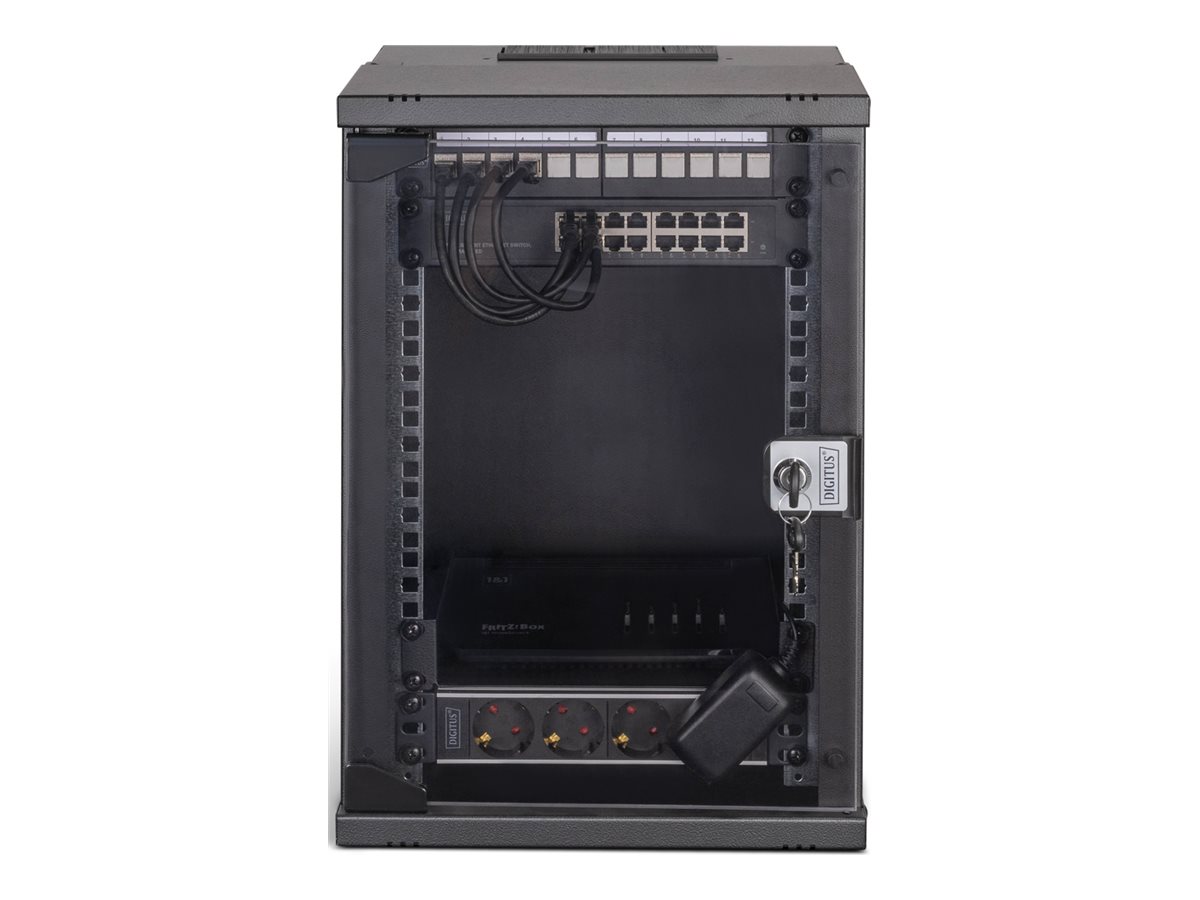 DIGITUS Netzwerk-Set 254 mm (10) - 9HE, 315x300 mm (BxT) sw