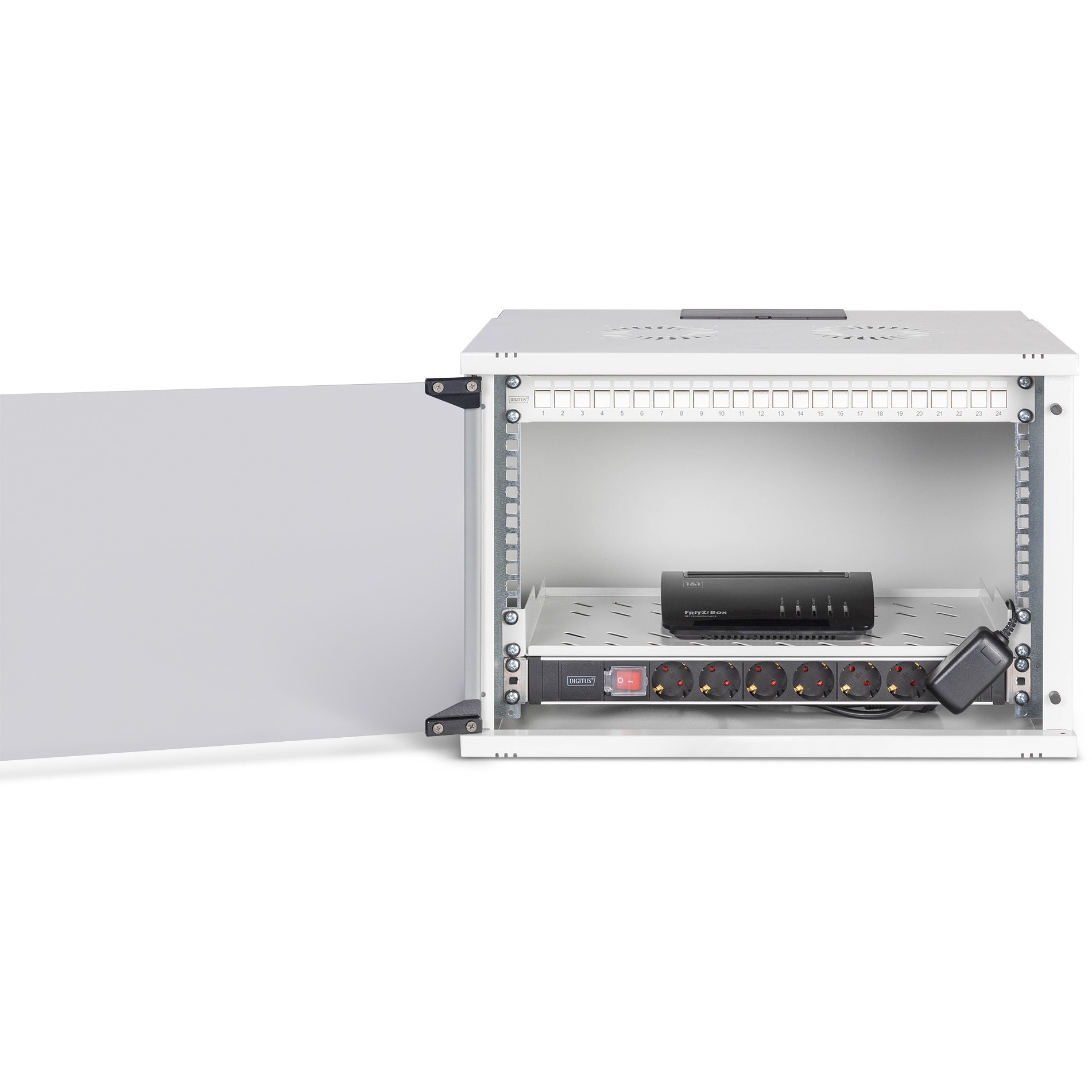 DIGITUS 48,26cm Netzwerk-Set 7HE Wandgeh