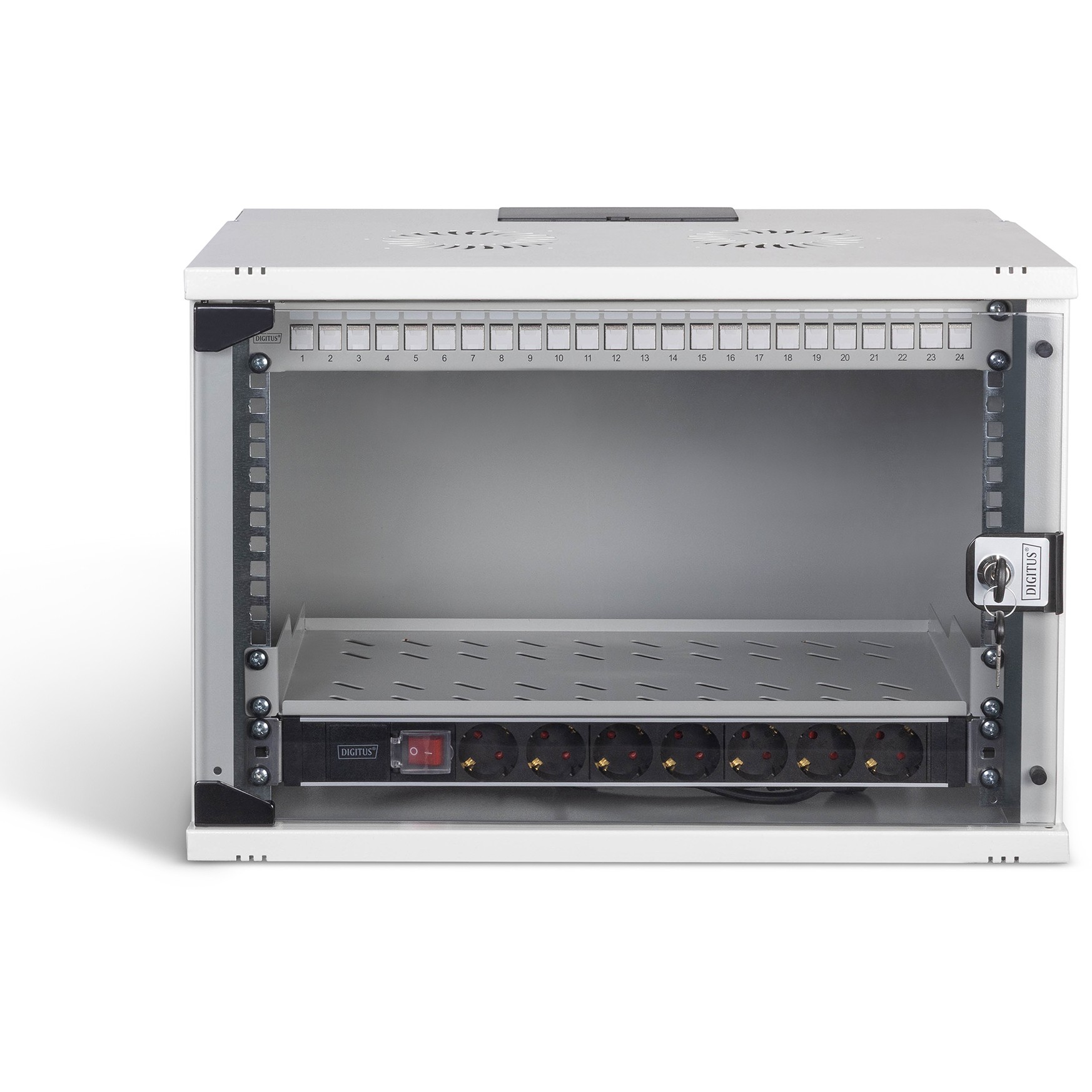 DIGITUS 48,26cm Netzwerk-Set 7HE Wandgeh