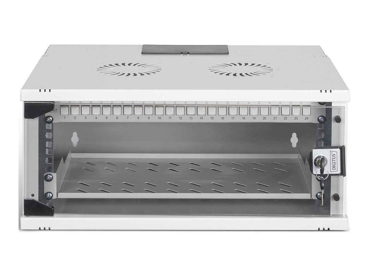 DIGITUS 48,26cm Netzwerk-Set 4HE Wandgeh