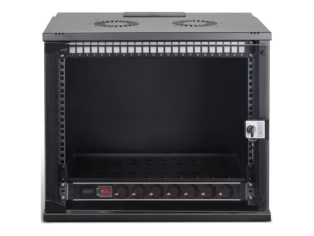DIGITUS Netzwerk-Set 483 mm (19) - 9HE, 540x400 mm (BxT) sw
