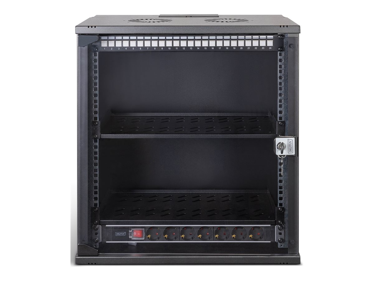DIGITUS Netzwerk-Set 483 mm (19) - 12HE, 540x400 mm (BxT)sw