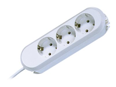 BACHMANN SMART Steckdosenleiste 3x Schutzkontakt, weiß, 3 m