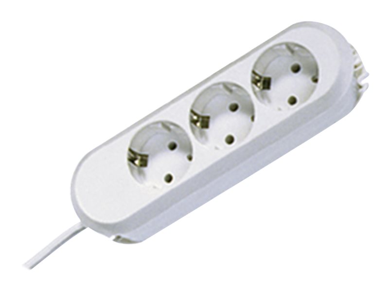 BACHMANN SMART Steckdosenleiste 3x Schutzkontakt, genietet, weiß, 5 m