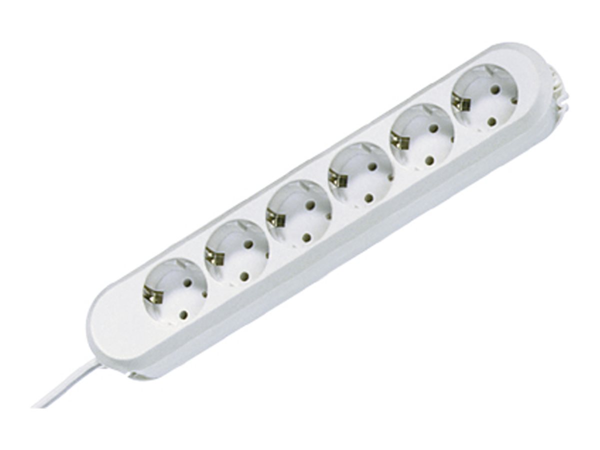 BACHMANN SMART Steckdosenleiste 6x Schutzkontakt, weiß, 5 m