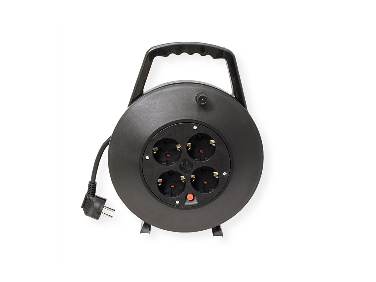 BACHMANN Schutzkontakt-Aufrollkabelbox 4fach AC230V Kabel, 10 m