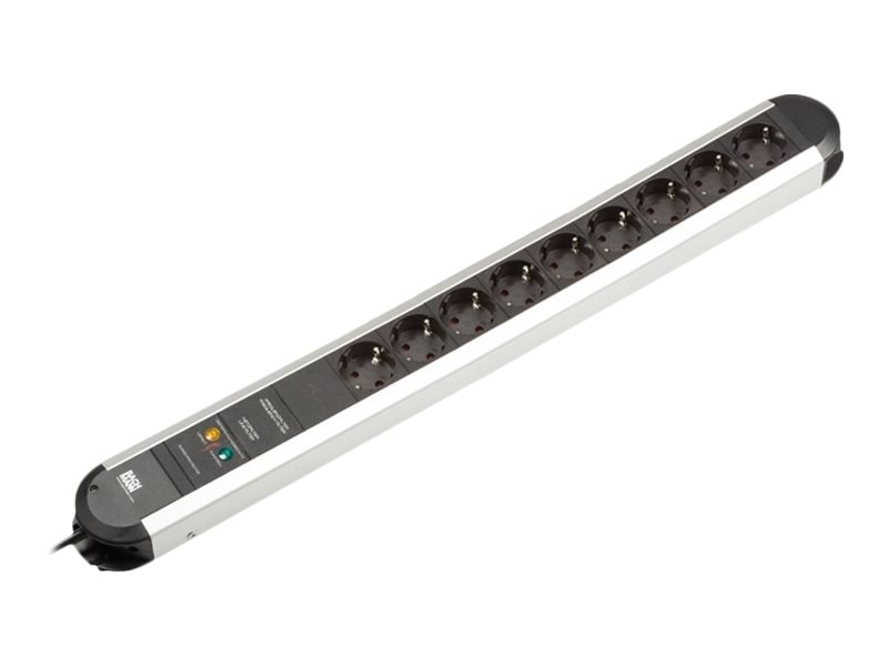 BACHMANN PRIMO Steckdosenleiste 9x Schutzkontakt Aluminium Gerätevollschutz, 1,75 m