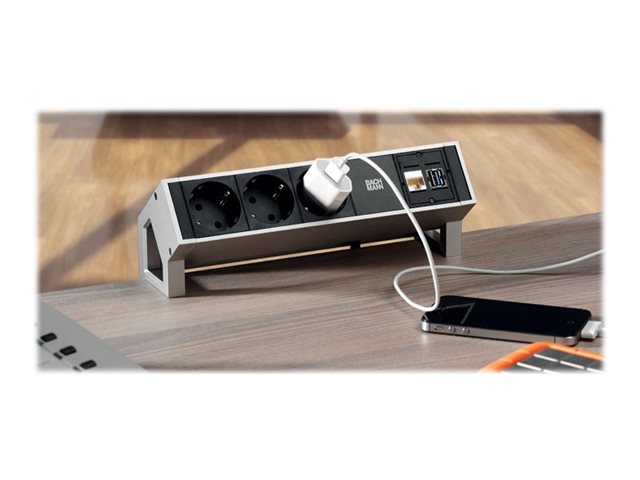 BACHMANN DESK2 3x Schutzkontakt 1x ABD GST18 Inox