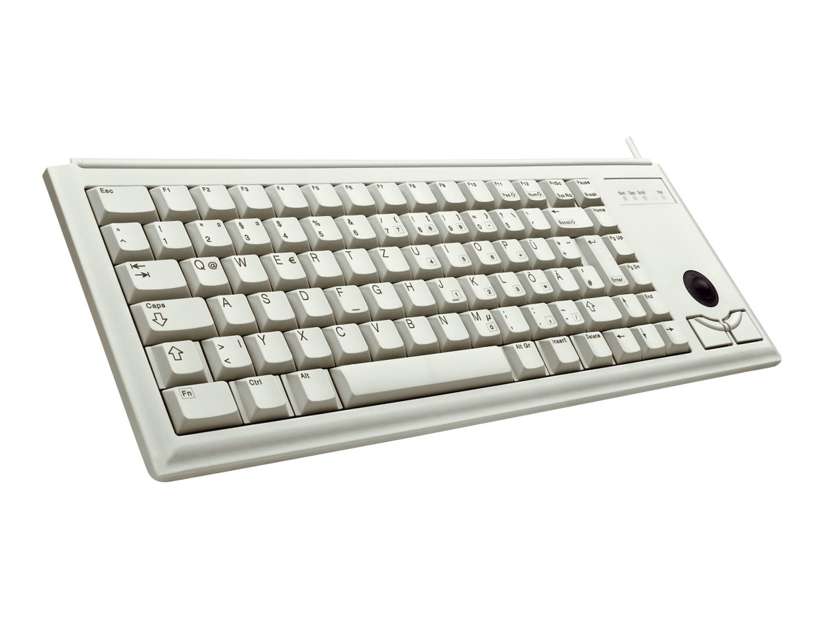 CHERRY G84-4400 TRACKBALL Kabelgebundene Tastatur, USB, Hell Grau (QWERTZ - DE)