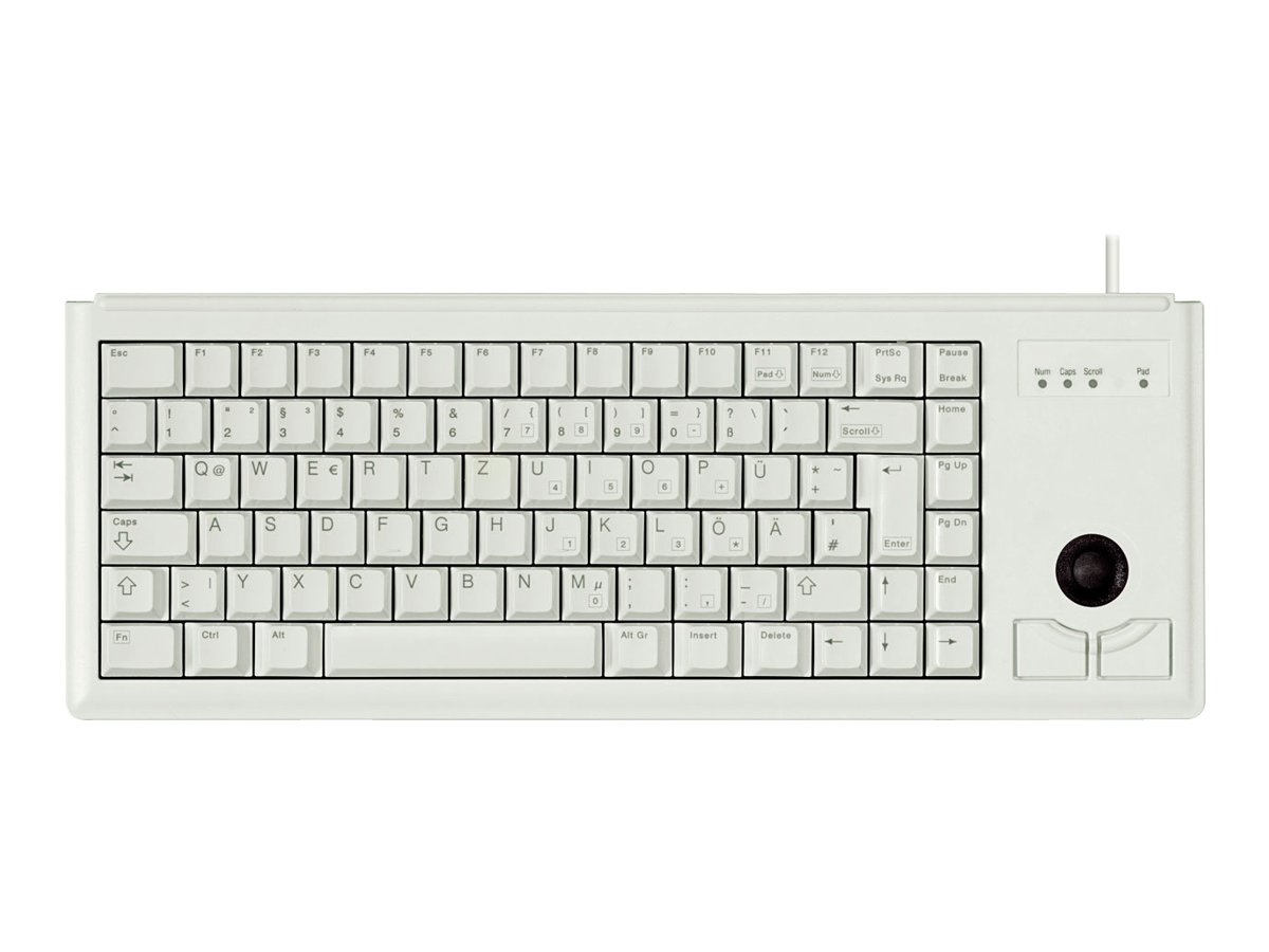 CHERRY G84-4400 TRACKBALL Kabelgebundene Tastatur, USB, Hell Grau (QWERTZ - DE)