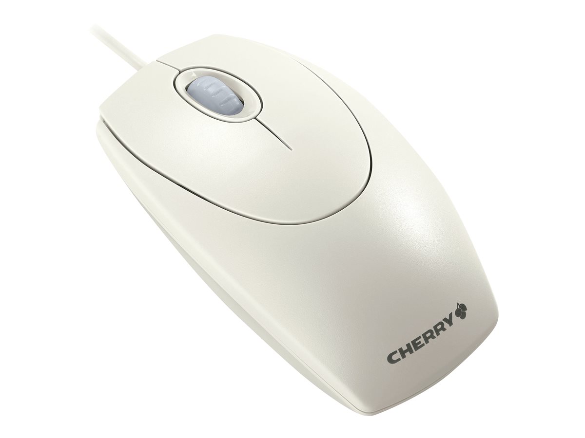 CHERRY WHEELMOUSE OPTICAL Kabelgebundene Maus, Hell Grau, PS2/USB