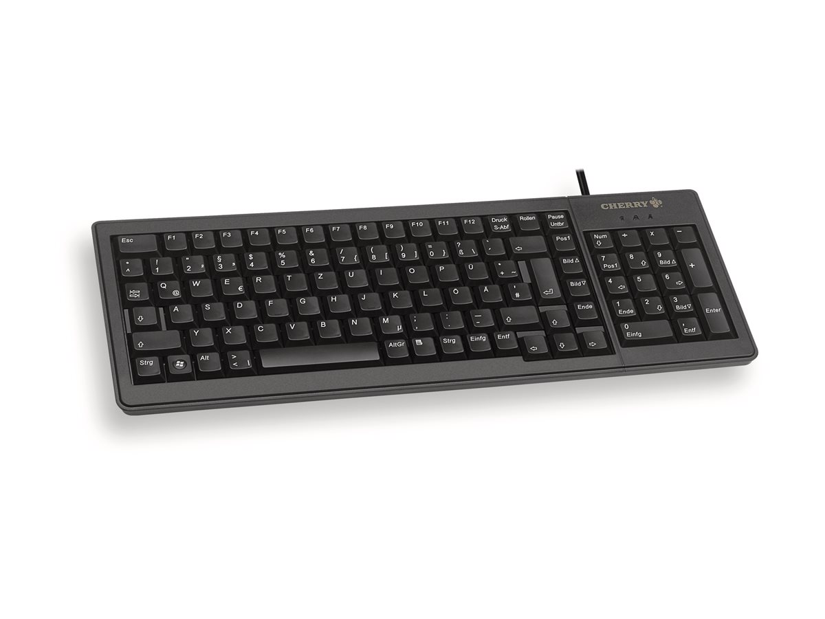 CHERRY XS G84-5200 COMPACT KEYBOARD, Kabelgebunden, USB/PS2, Schwarz (QWERTZ - DE)