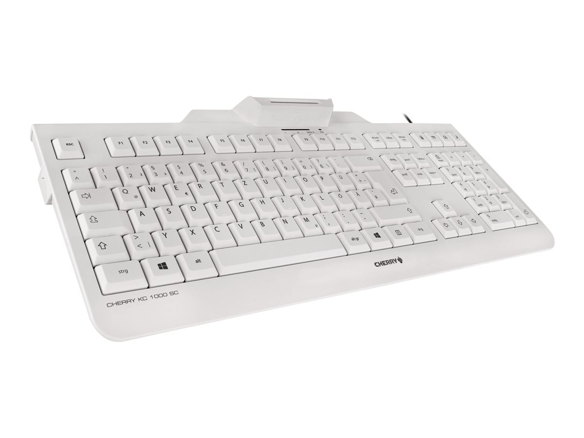 CHERRY KC 1000 SC Kabelgebundene Chipkarten Tastatur, Hell Grau, USB (QWERTZ - DE)