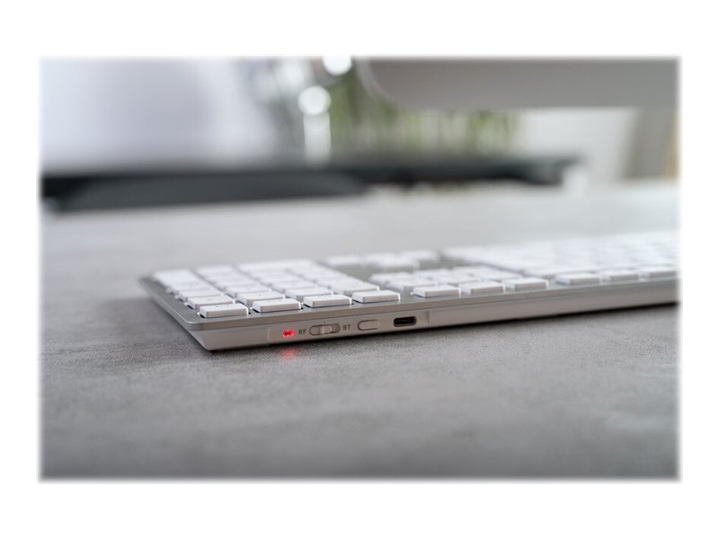 CHERRY KW 9100 SLIM FOR MAC Tastatur Universal USB + Bluetooth QWERTZ Deutsch Silber