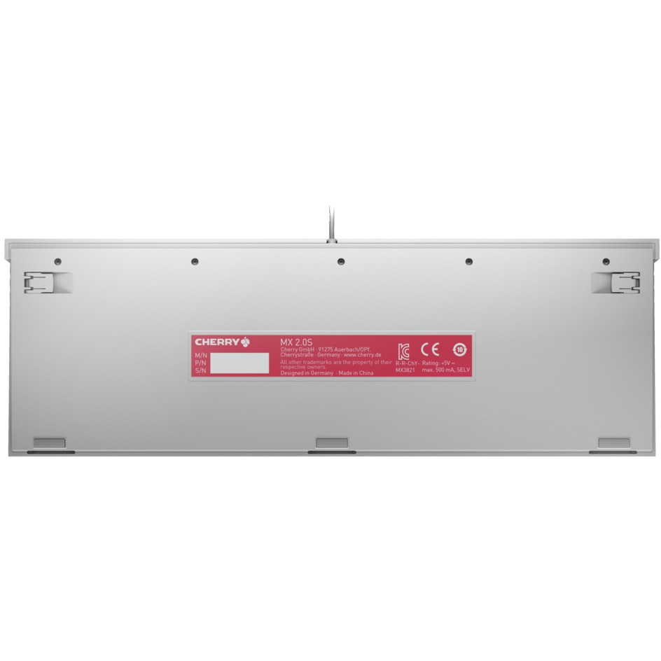 CHERRY MX 2.0S RGB Tastatur Gaming USB QWERTZ Deutsch Weiß