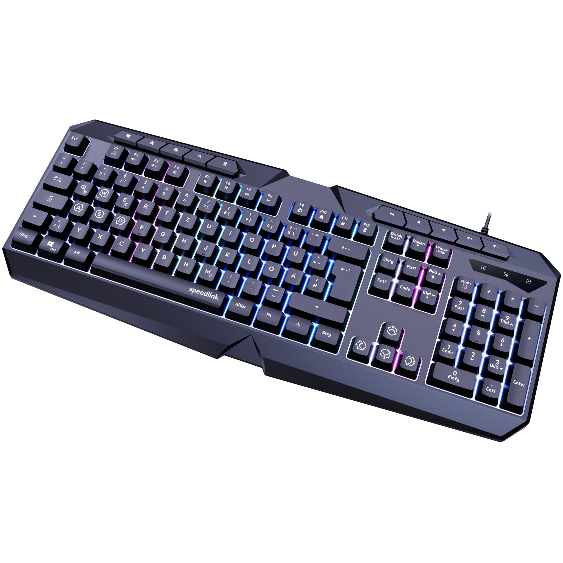 Speedlink Gaming Tastatur LUDICIUM, RGB Rainbow, schwarz retail