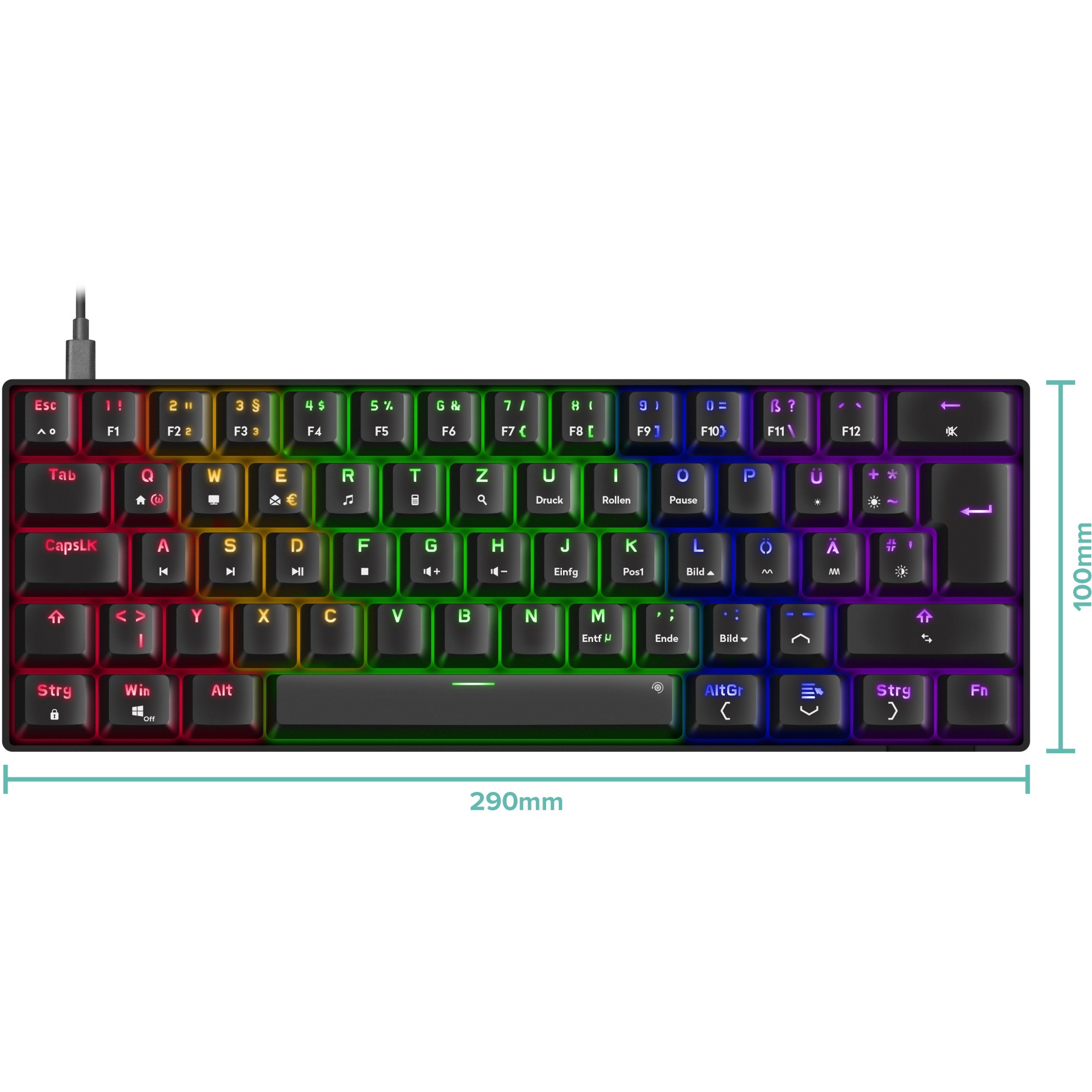 Speedlink Gaming Tastatur ATMOS RGB, Mechanische Tastatur retail