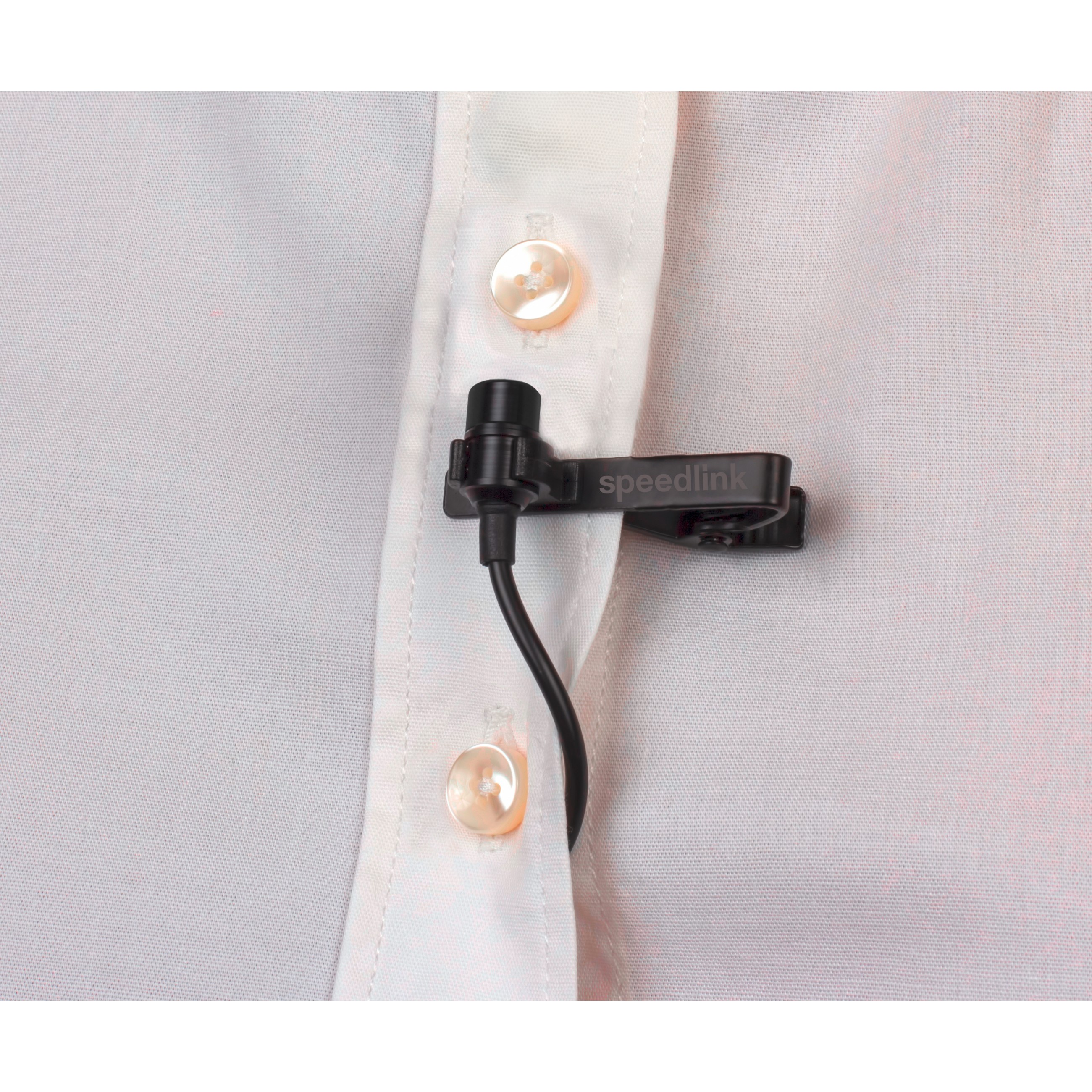 Speedlink Mikrofon SPES, zum Anstecken, Metalclip, schwarz retail