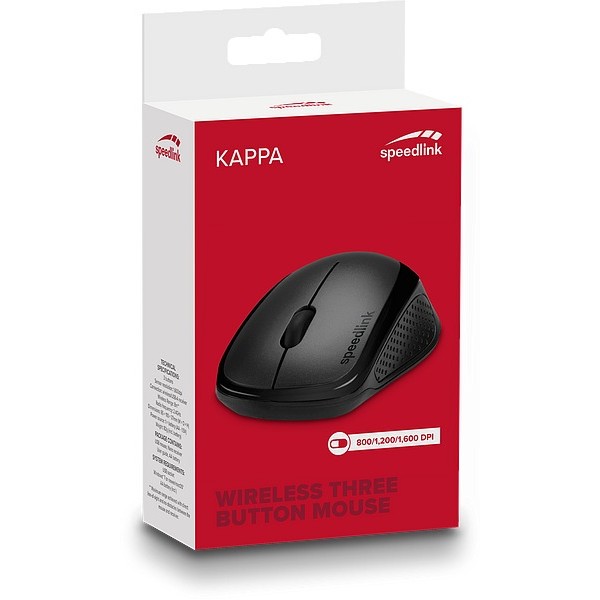 Speedlink Maus KAPPA,   kabellos, schwarz retail