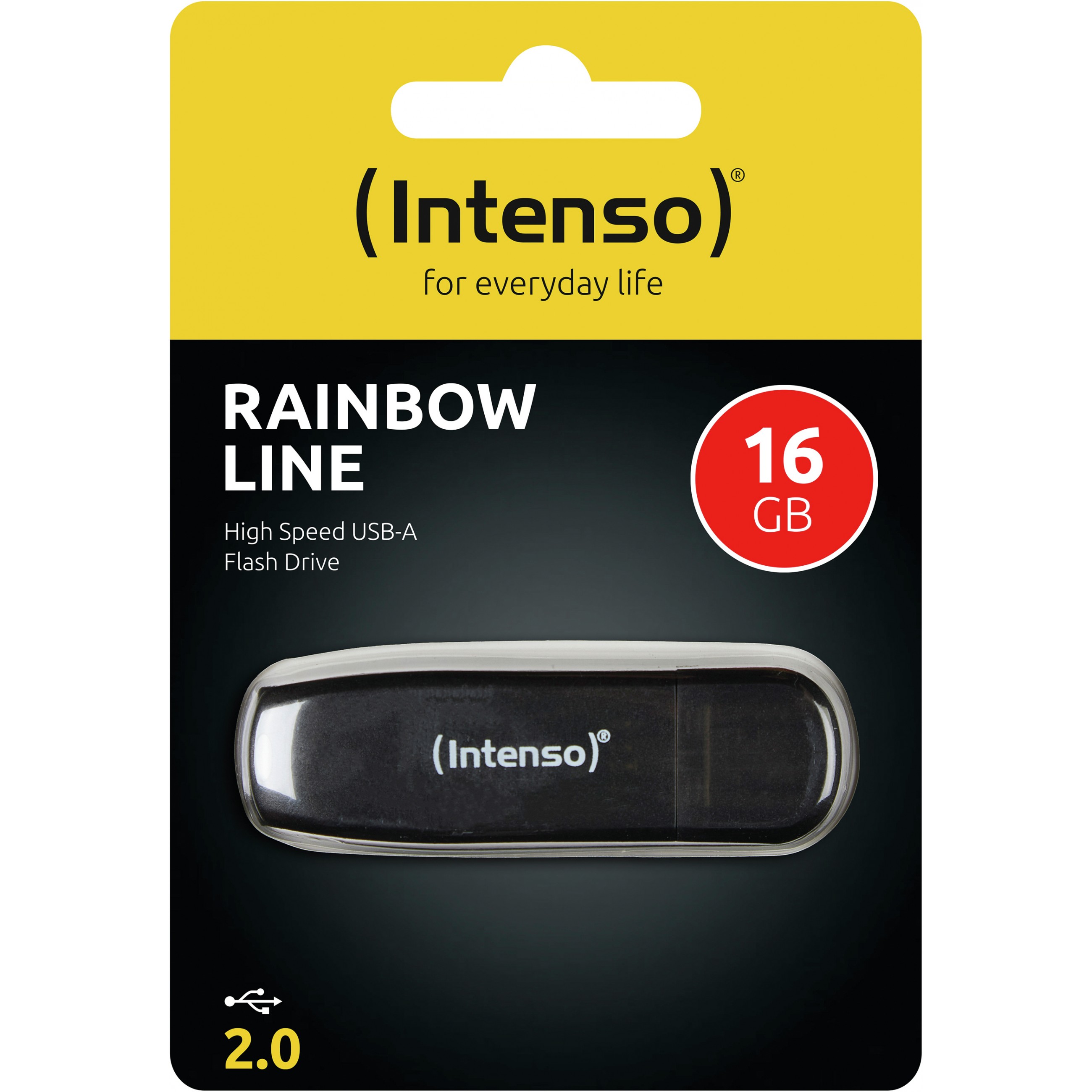 Intenso USB-Stick 16GB 2.0 Rainbow Line schwarz