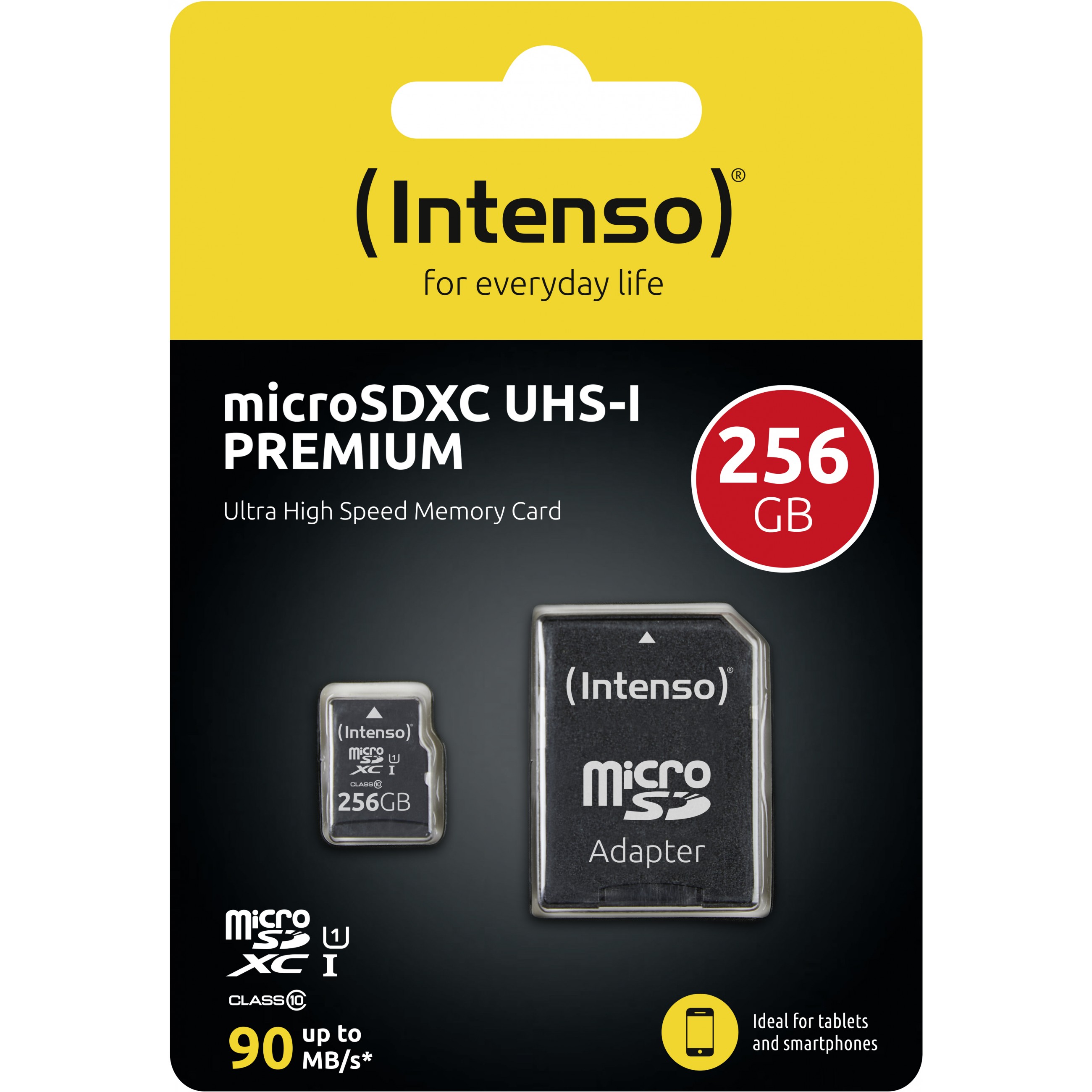 SD MicroSD Card 256GB Intenso SDXC UHS-I Class10